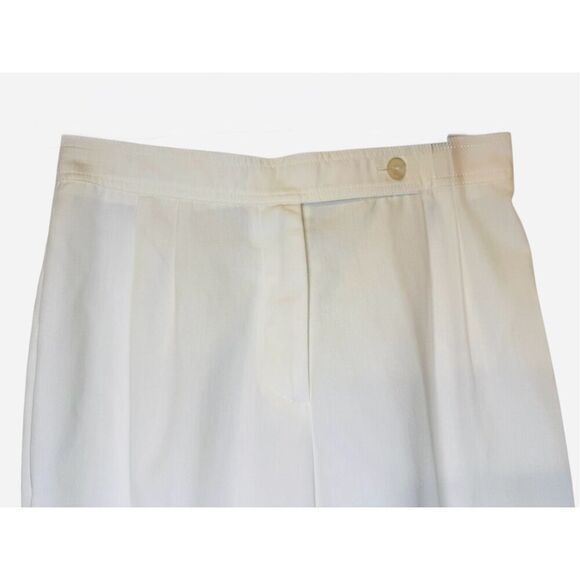 Vintage Sandra Ow-Wing for N.R.1 Lightweight Pants Sz. 12 White Dress Brunch - Picture 3 of 7